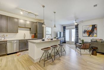 Hardwood-style flooring throughout